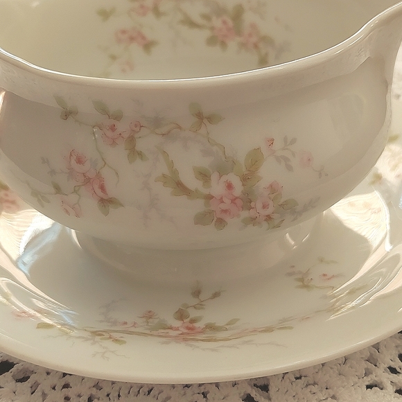 Limoges roses Saucer - Picture 2 of 6